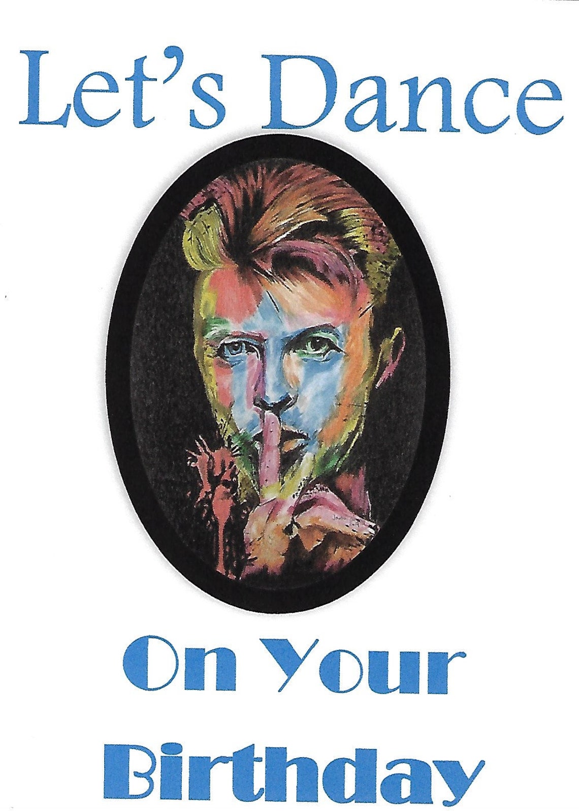 David Bowie Birthday Card. Artwork Adapted From My Original Drawing