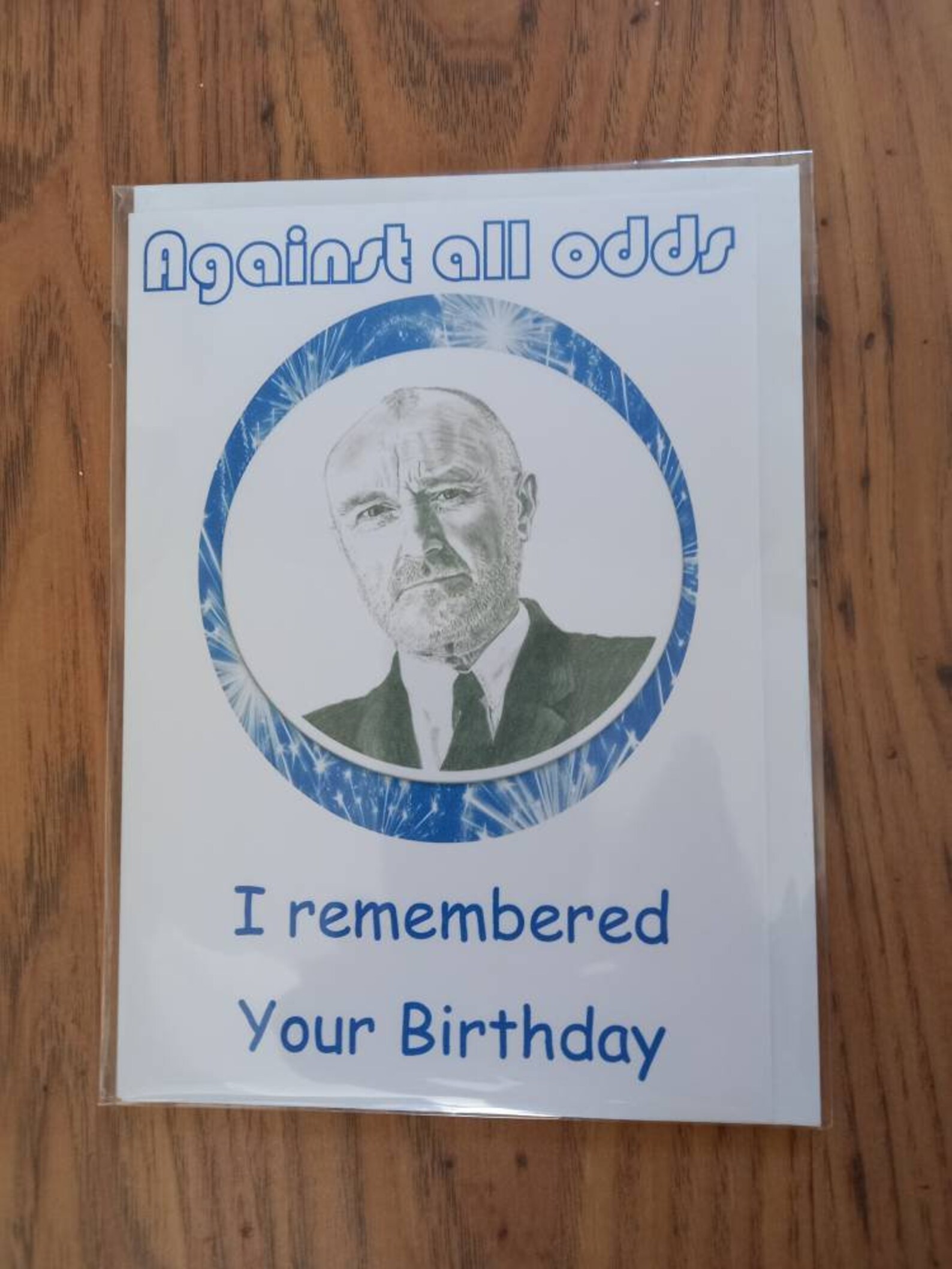 Phil Collins Birthday Card. Artwork Adapted From My Original - Etsy