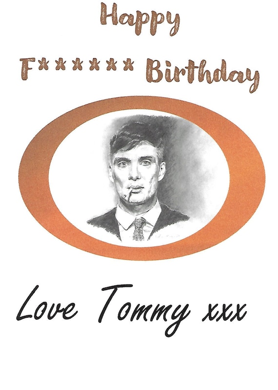 Tommy Shelby Birthday Card. Artwork Adapted From My Original - Etsy