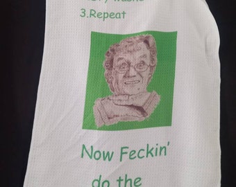 Mrs Brown tea towel