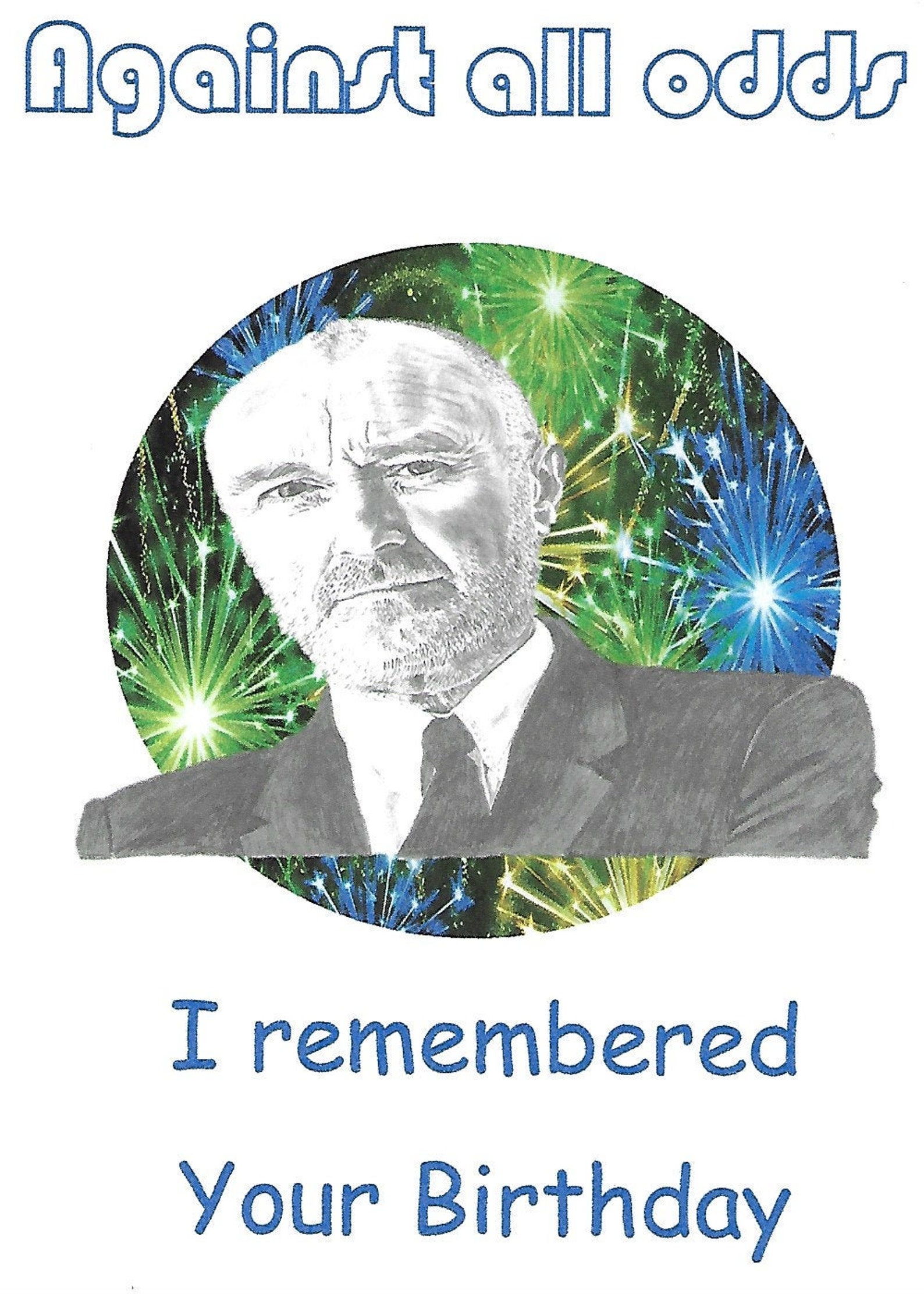 Phil Collins Birthday Card. Artwork Adapted From My Original Etsy