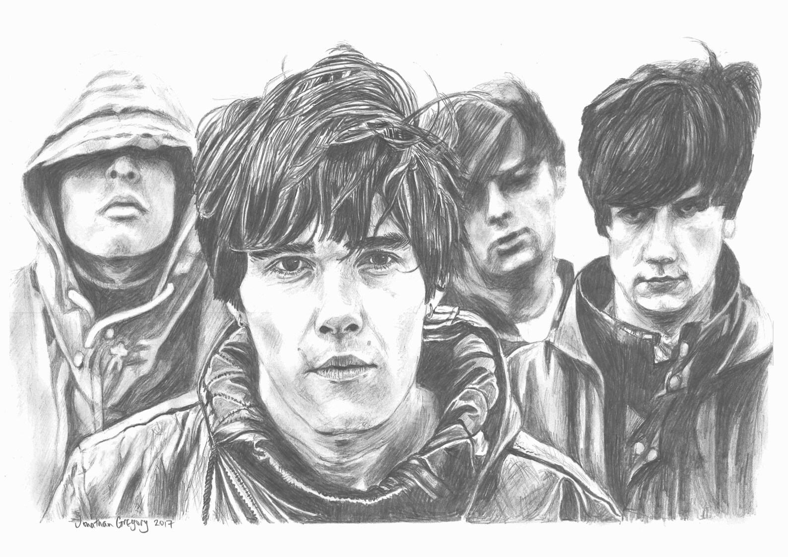 The Stone Roses A4 Mounted Print of My Original Pencil | Etsy