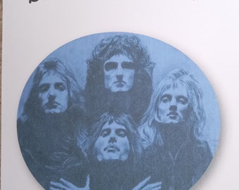 Queen Birthday Card. Another Year Bites the Dust. Artwork adapted from my original pencil drawing .Funny queen card for a queen fan
