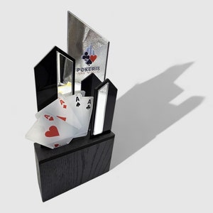 Trophée Black Oak pour les gagnants - Design unique pour le poker et les événements sportifs