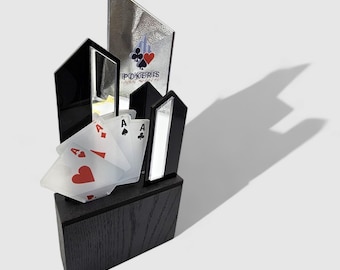 Black Oak Trophy for Winners - Unique Design for Poker & Sports Events