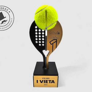 Tennis trophy/Acrylic Trophy: Handcrafted with High-Quality Materials for Tennis, Padel Tennis or Pickleball