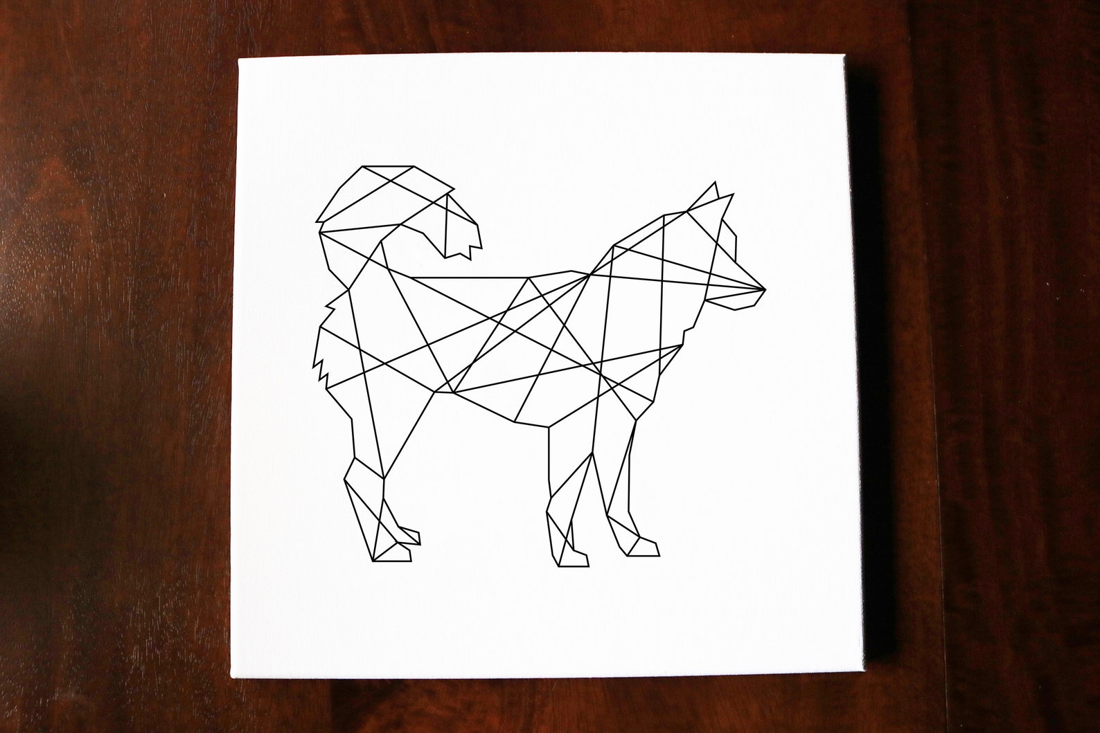 Husky Wall Art String Art Geometric Pet Portrait Abstract | Etsy