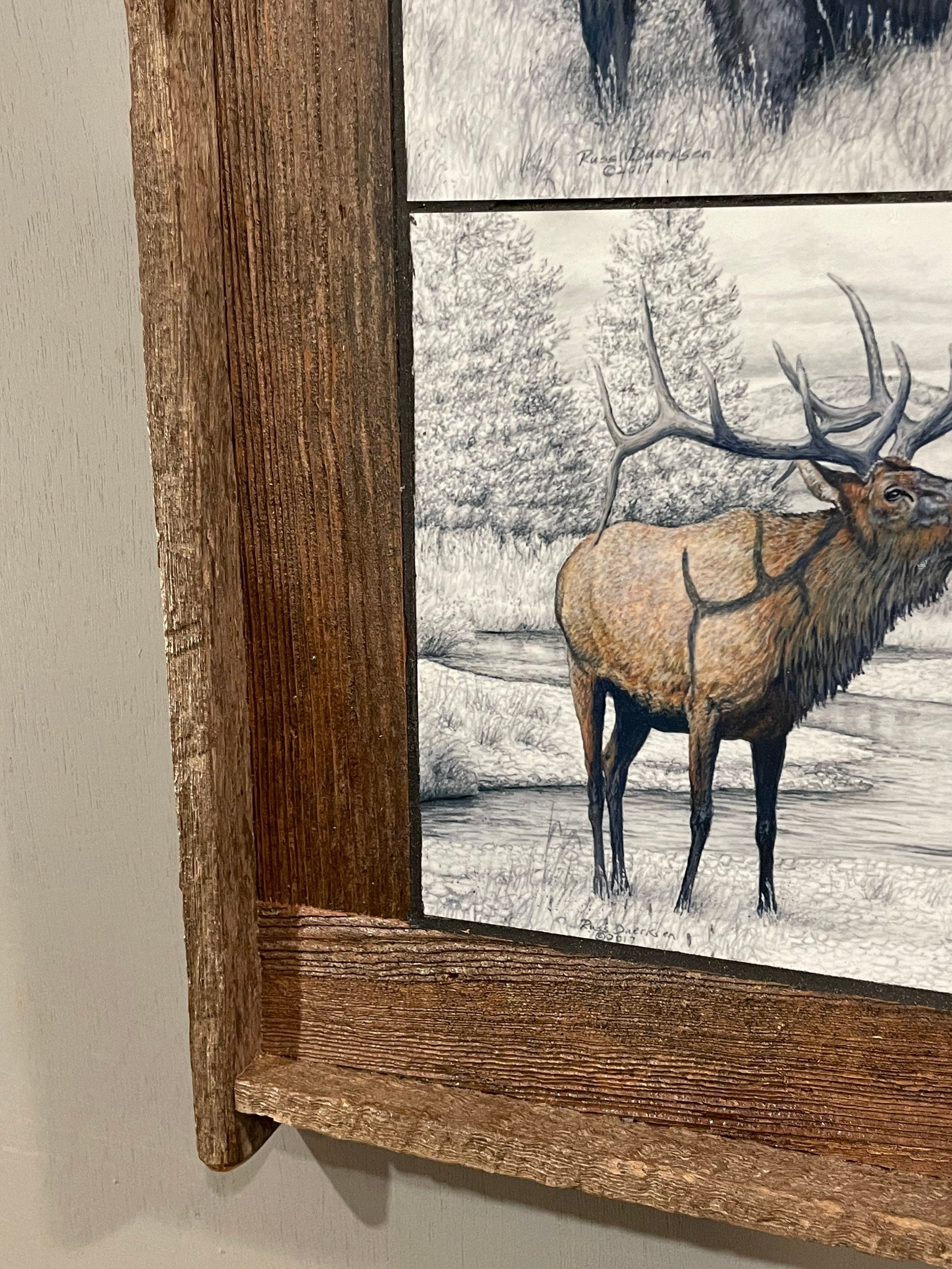 Rustic Reclaimed Barn Wood Wildlife Artwork for the North ...