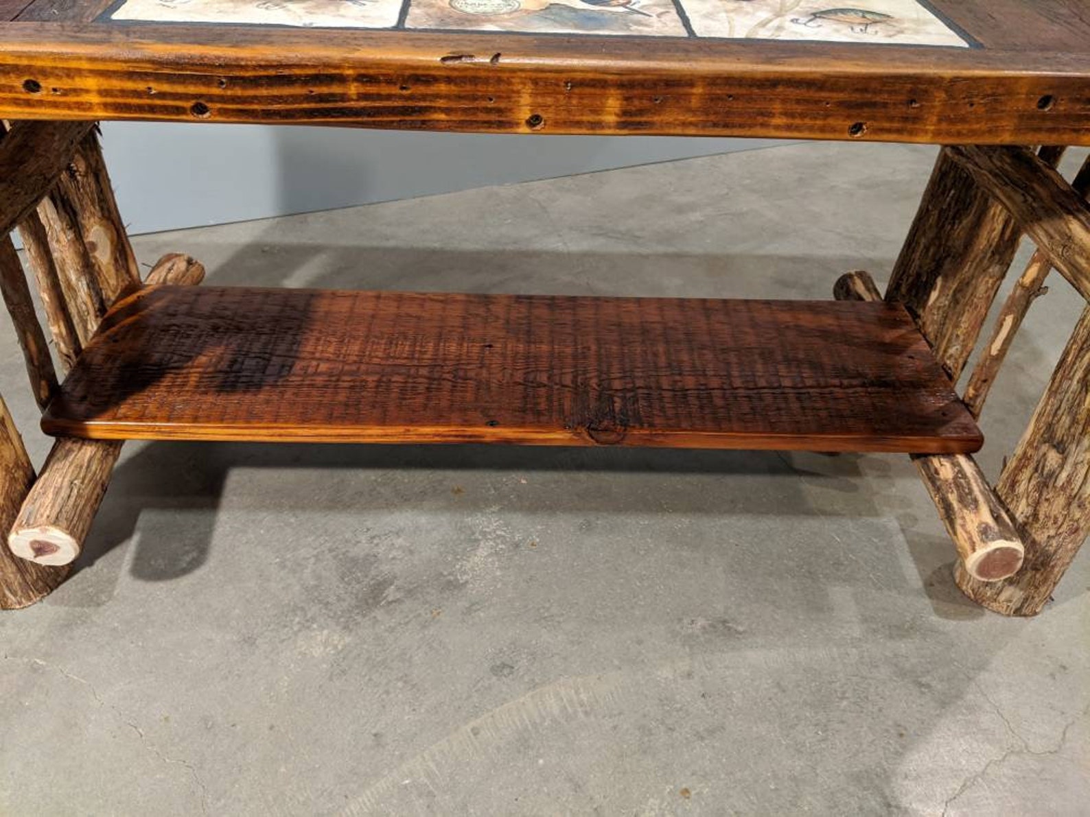 Troncos de cedro rojo borde vivo mesa de café /banco de | Etsy