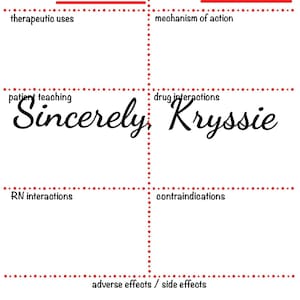 Pharmacology (Pharm) Drug Cards Template for Nursing Students (Variety of Colors)