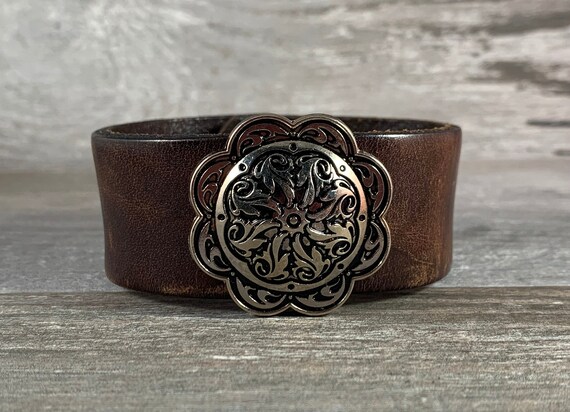 Leather on sale belt bracelet
