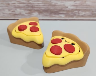 Rebanada de pizza de pepperoni con clicker: juguete con interruptor de teclado mecánico impreso en 3D, juguete para mesa de comida