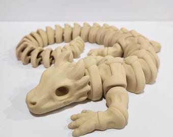 Esqueleto de dragón: Figura de dragón articulada y posable impresa en 3D, decoración gótica, juguete antiestrés.