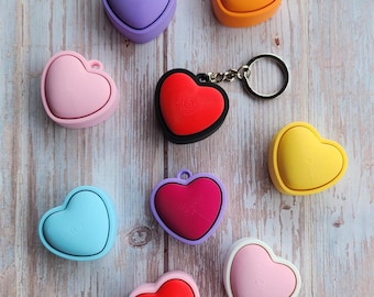 Fidget con forma de corazón: regalo de San Valentín impreso en 3D, elige tus colores, llavero opcional
