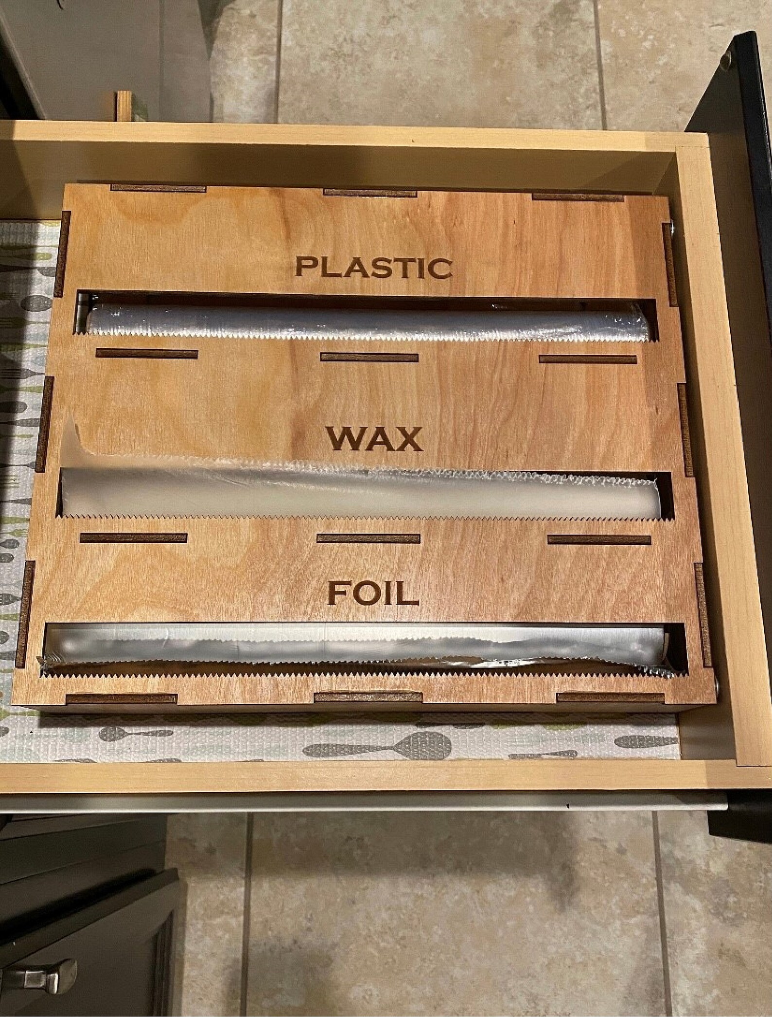 Plastic Wax paper and Foil organizer Etsy