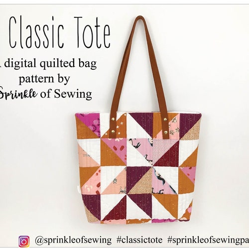 Angle Tote Bag Pattern PDF Download by Leslie Edwards - Etsy