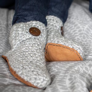 Crochet Wool Blend Slippers: Sustainable, Heel-Hugging Design