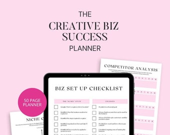 The Creative Biz Success Planner - Cómo iniciar un negocio de arte - Puesta en marcha de una empresa - Planificador de puesta en marcha de empresas - Cómo iniciar un negocio creativo