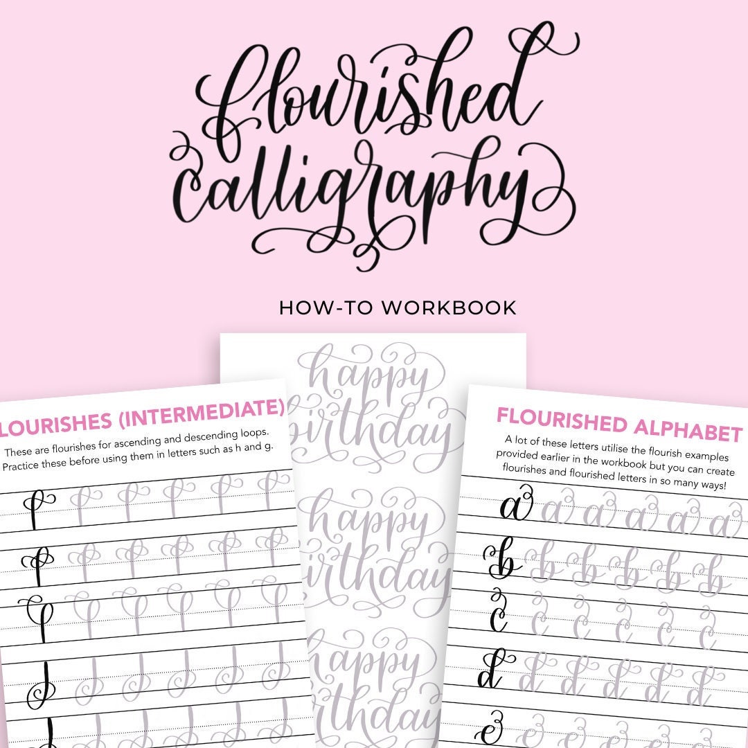 Modern Calligraphy Flourishing Workbook Calligraphy Flourishes Modern