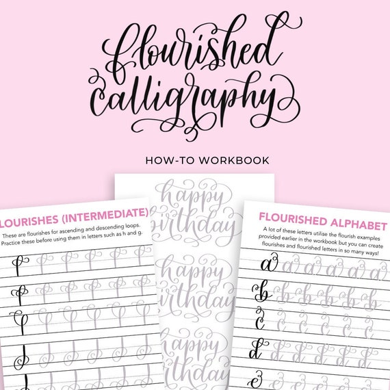 Calligraphy & Crafts Workbook - Calligraphy projects - Modern calligraphy  alphabet - Calligraphy practice sheets