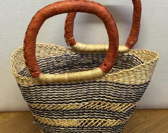African Woven Basket Tote