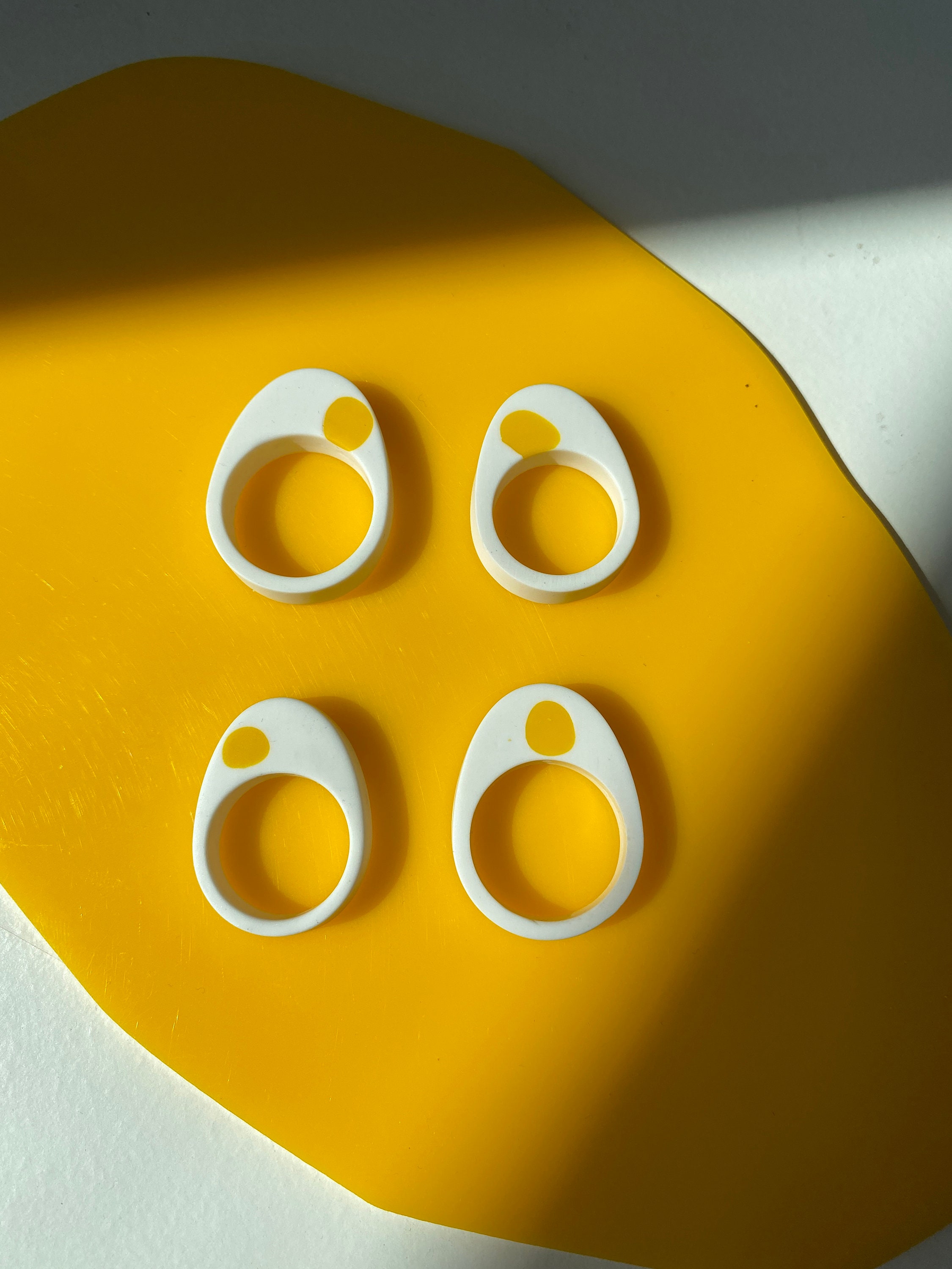 EGGY RING Handmade Polymer Clay Fried Egg Shaped Ring Etsy UK