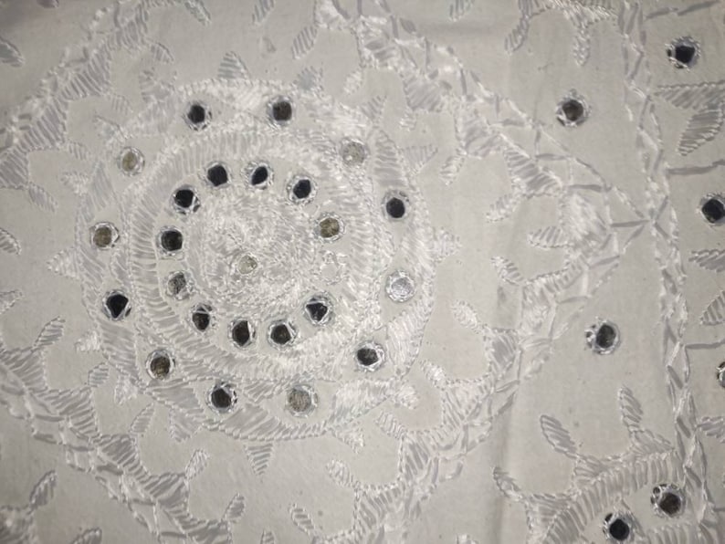 Rajasthani Art Deco White Colour Cotton With Silk | Etsy
