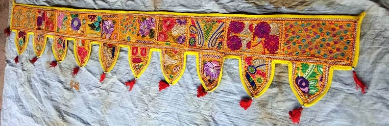 Indian Traditional Vintage work Hand made Patch Work Beautiful wel come Door Hanging critical Decorative Home decor Door hanger 1 pec