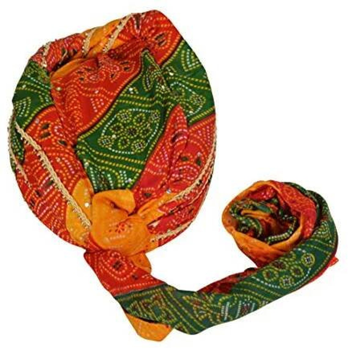 Indian chunari printed Hand made Men s safa turban Jaipuri | Etsy