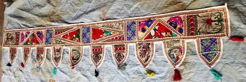 Indian Traditional Vintage work Hand made Patch Work Beautiful wel come Door Hanging critical Decorative Home decor Door hanger 1 pec