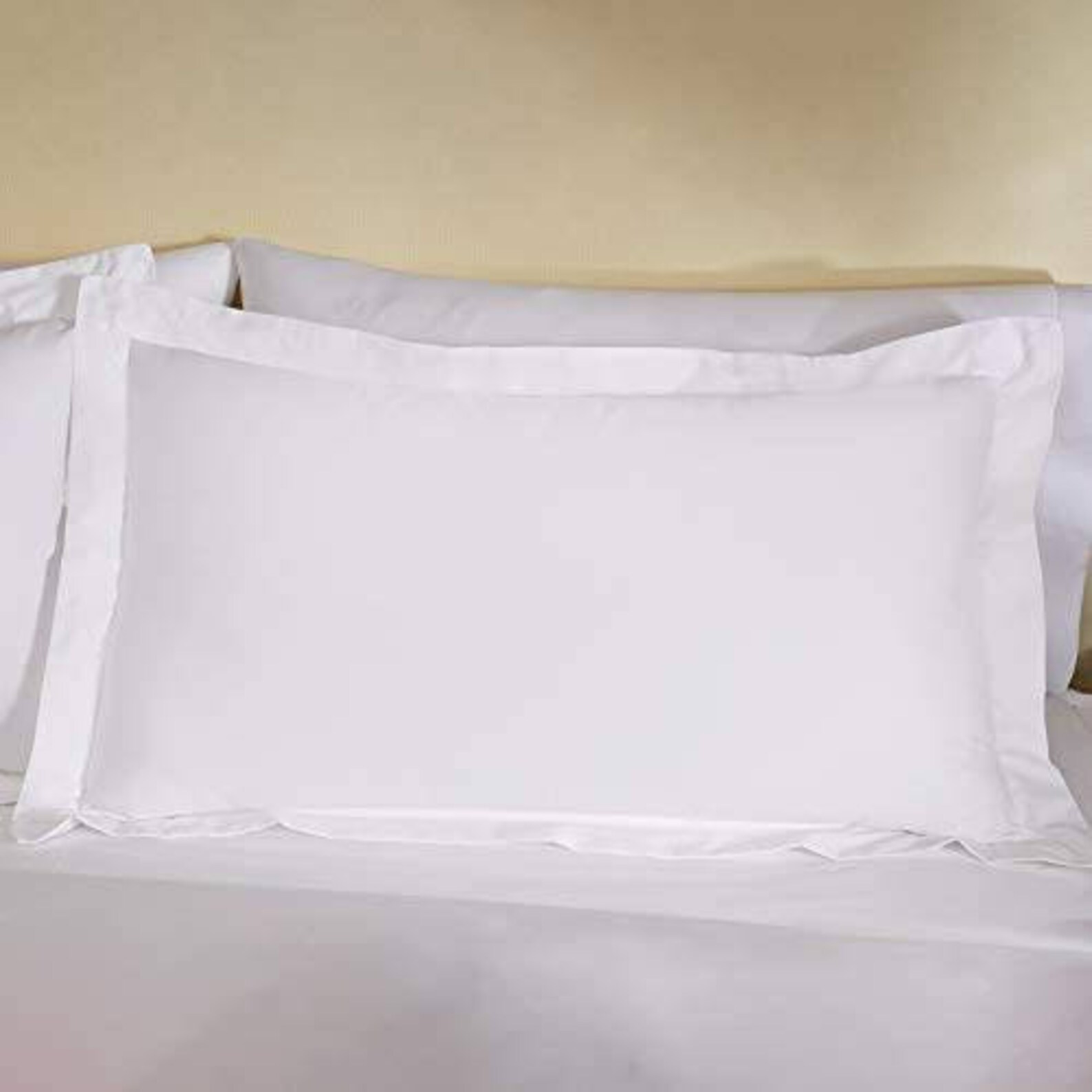 King Cotton Pillow Shams Set With Royal Blue/black Flange Etsy