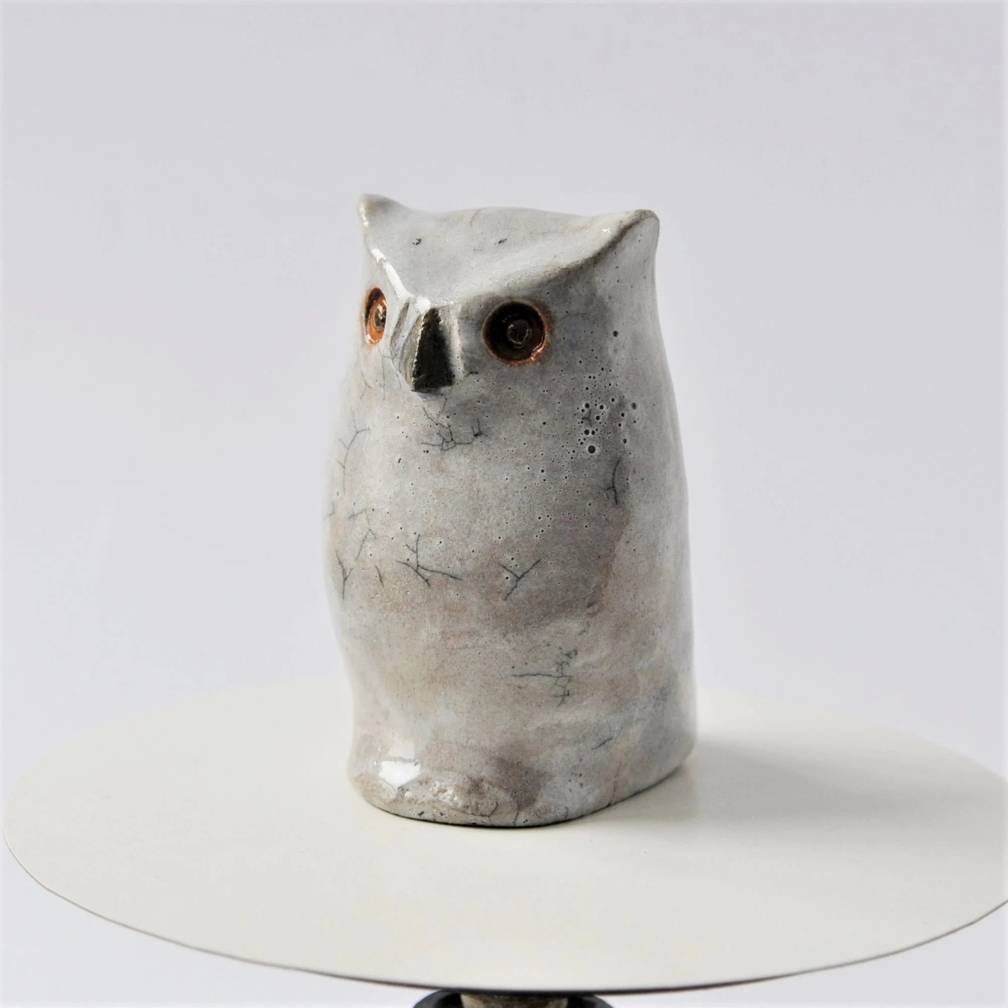 Made to Order Barn Owl Yarn Bowl Large Hand Painted Ceramic 