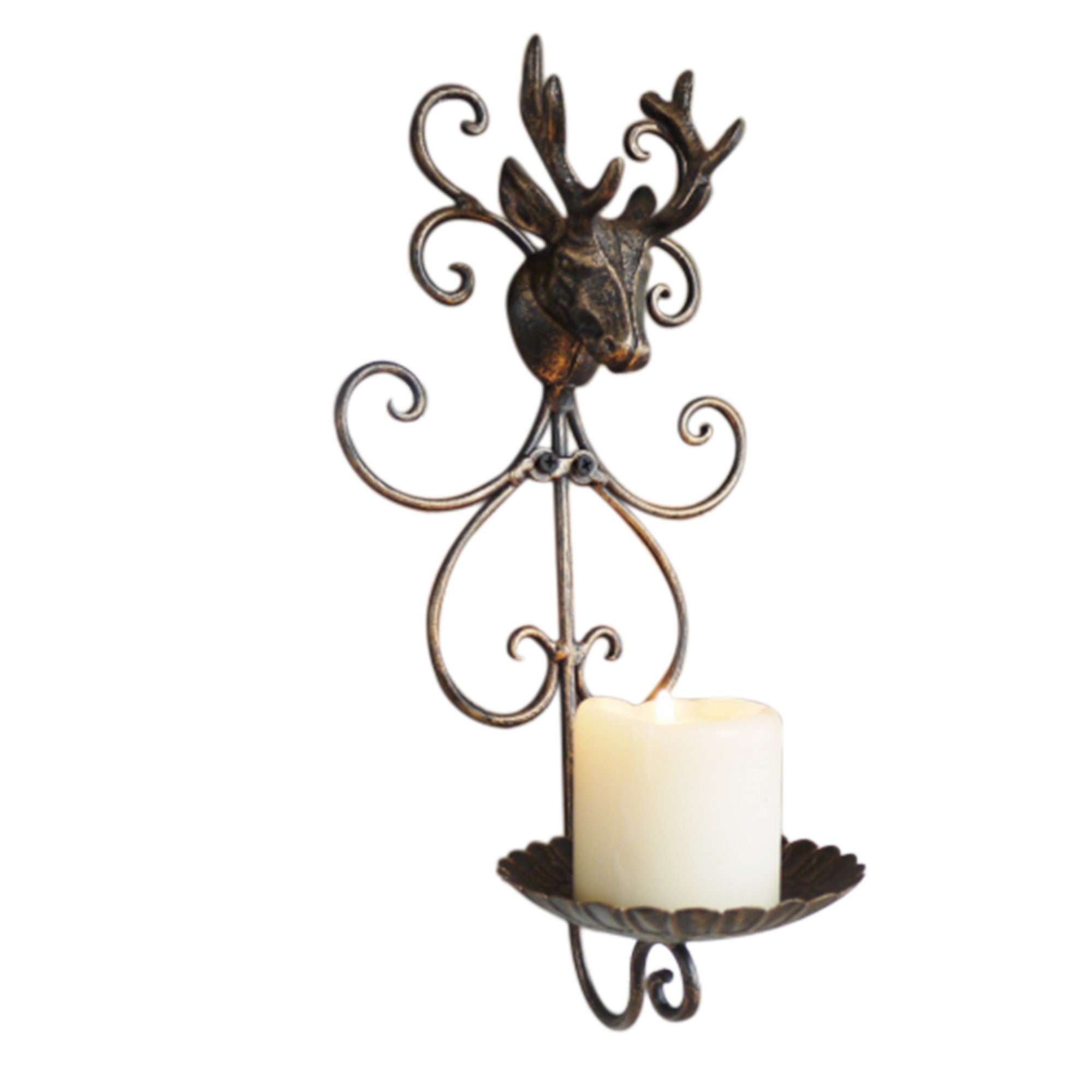 Stag Candle Holder Tea Light Holder Bronze / Gold Finish Etsy