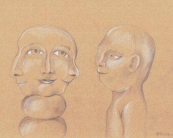 Dibujo a lápiz "pidiendo direcciones" cosmovisión