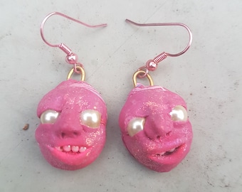 Extraterrestres de ojos de perla: Pendientes hechos a mano