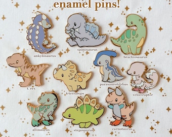 FULL SET Cutie Pastel Dinosaur Enamel Pins