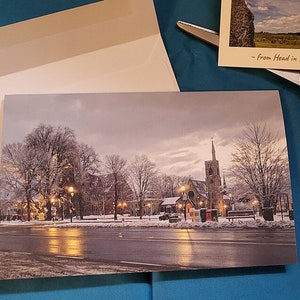 Gemeenschappelijke kerstkaart Winter in de stad Amherst