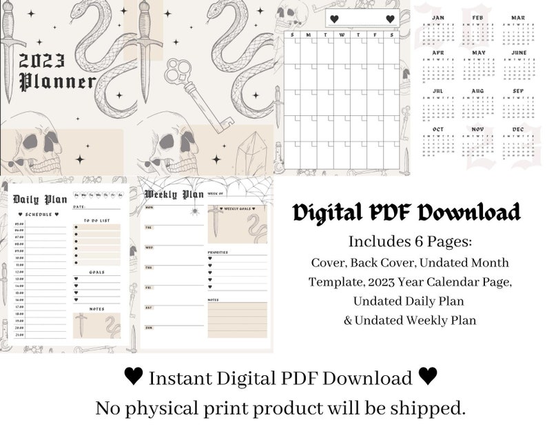 gothic-planner-instant-digital-download-2023-printable-undated-etsy
