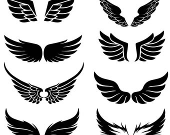 Download Angel wings svg file | Etsy