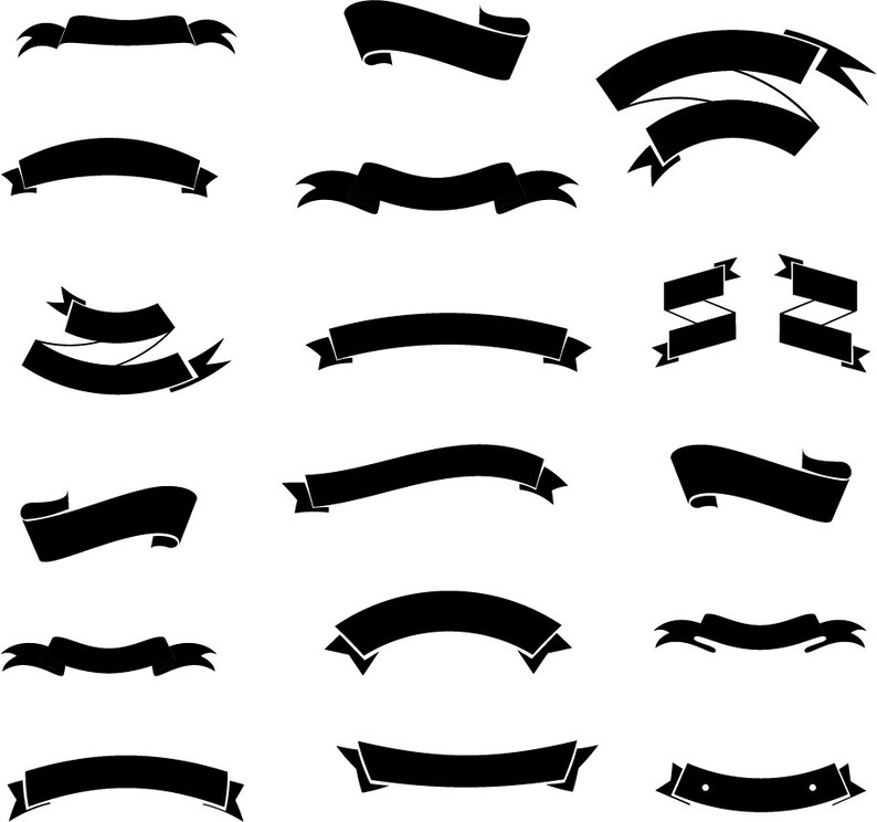Ribbon Svg Banner Svg Svg Files For Silhouette Cameo Cricut Etsy