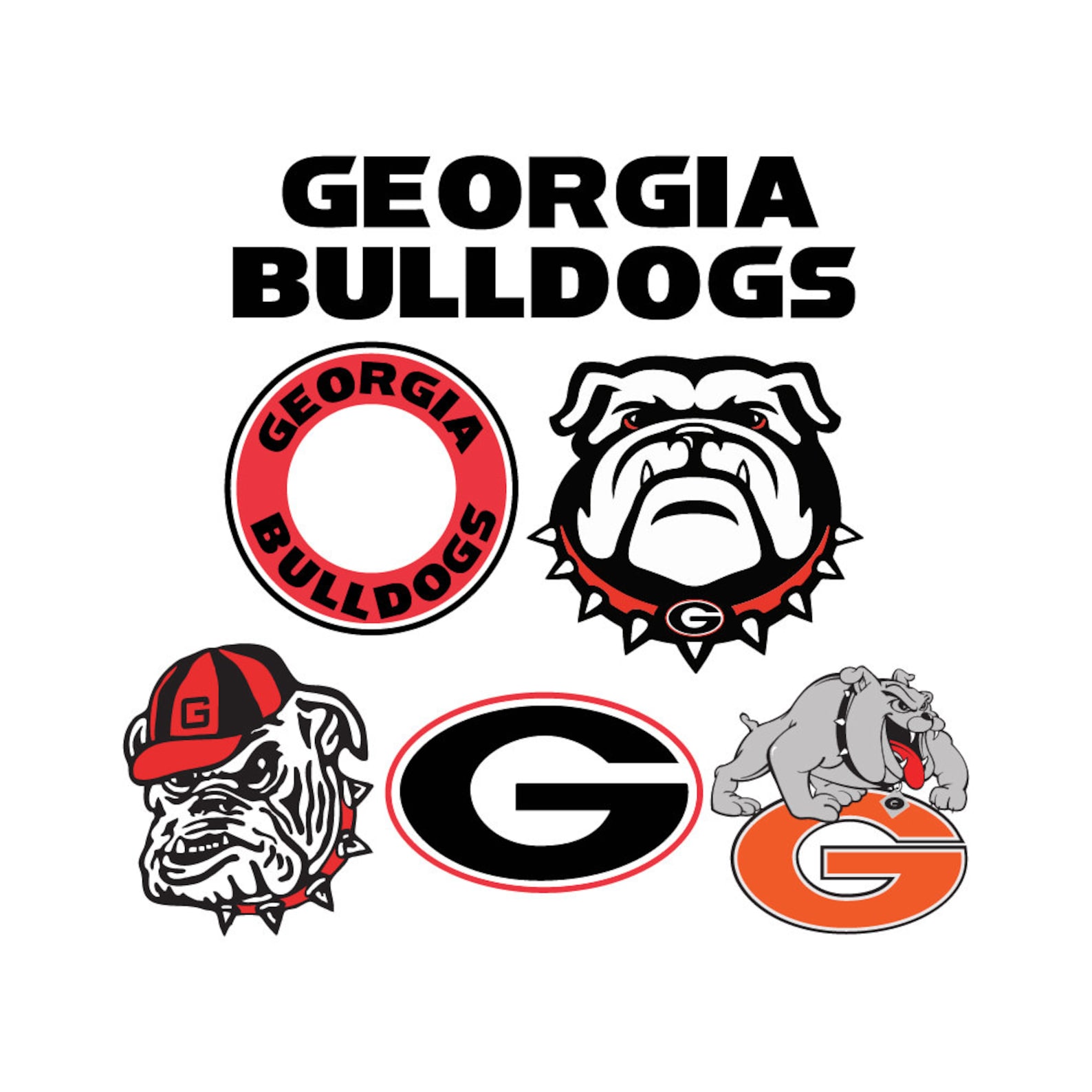 Georgia bulldogs SVG-Cuttable Design FilesSvgEpsDxfJpgFor | Etsy