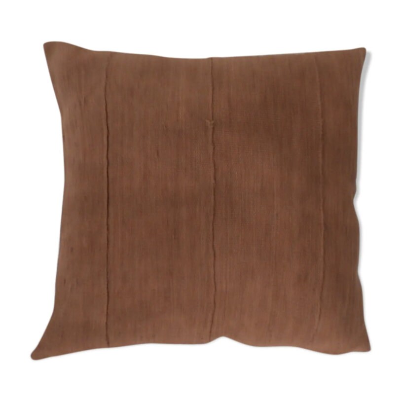 Housse de Coussin en Bogolan Mudcloth Terracotta