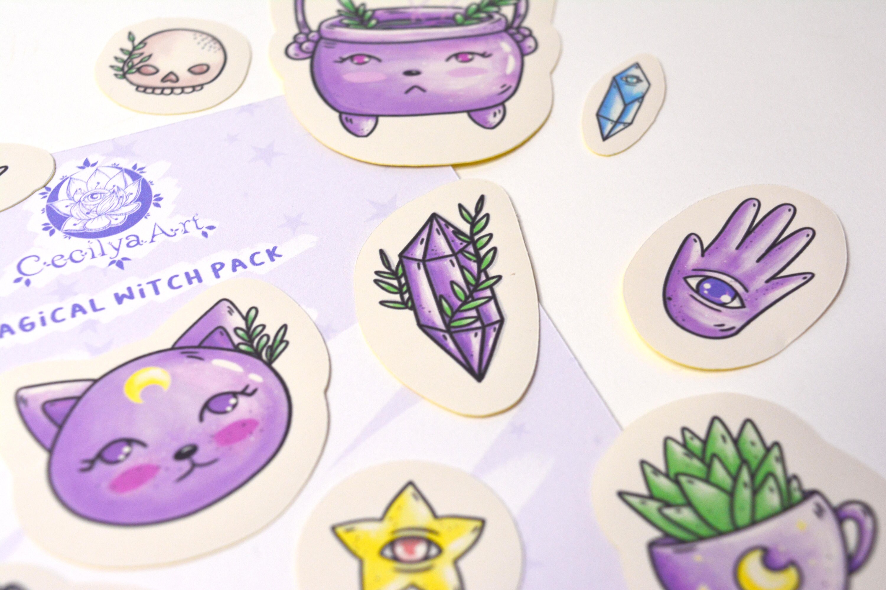 Witch Sticker Pack Pagan Wicca Stickers Sheet - Etsy UK