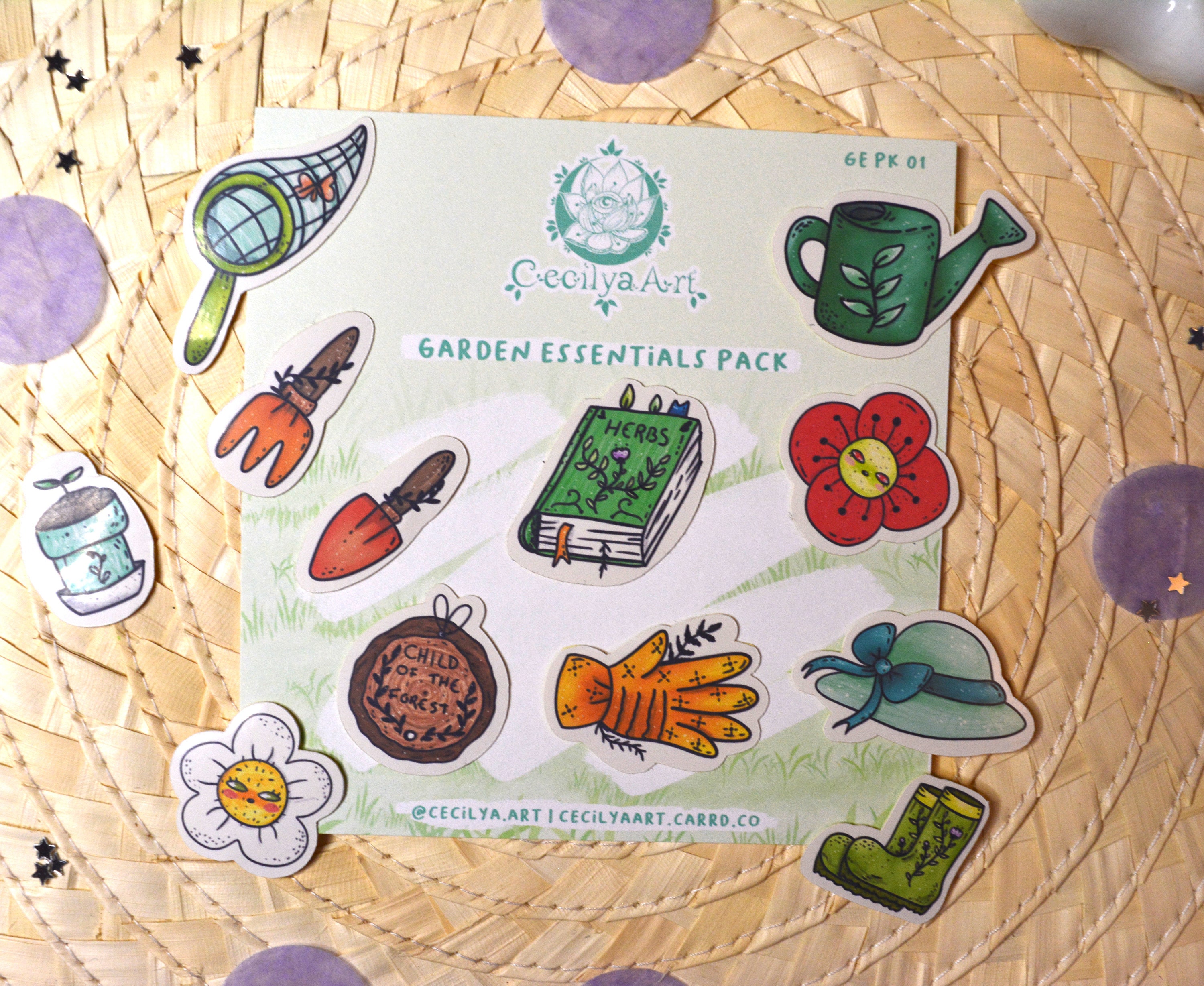 Sticker Set Garten Essentials Pflanzen Blume Sticker Etsy