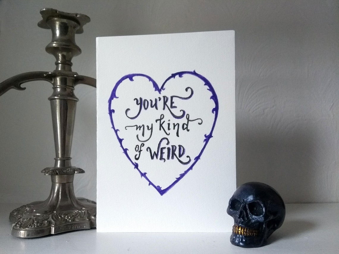 Customisable handmade goth greeting card A5 size hand Etsy