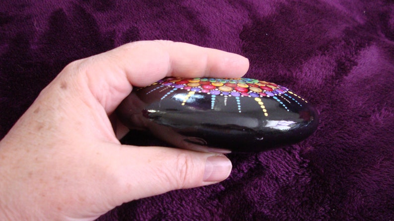 Free UK shipping Delicious hand-painted Mandala stone