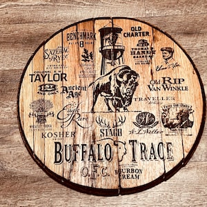 Buffalo Trace Bourbon Barrel Head | Buffalo Trace Distilleries | Buffalo Trace Barrel Head | Authentic Bourbon Barrel Head | bourbon