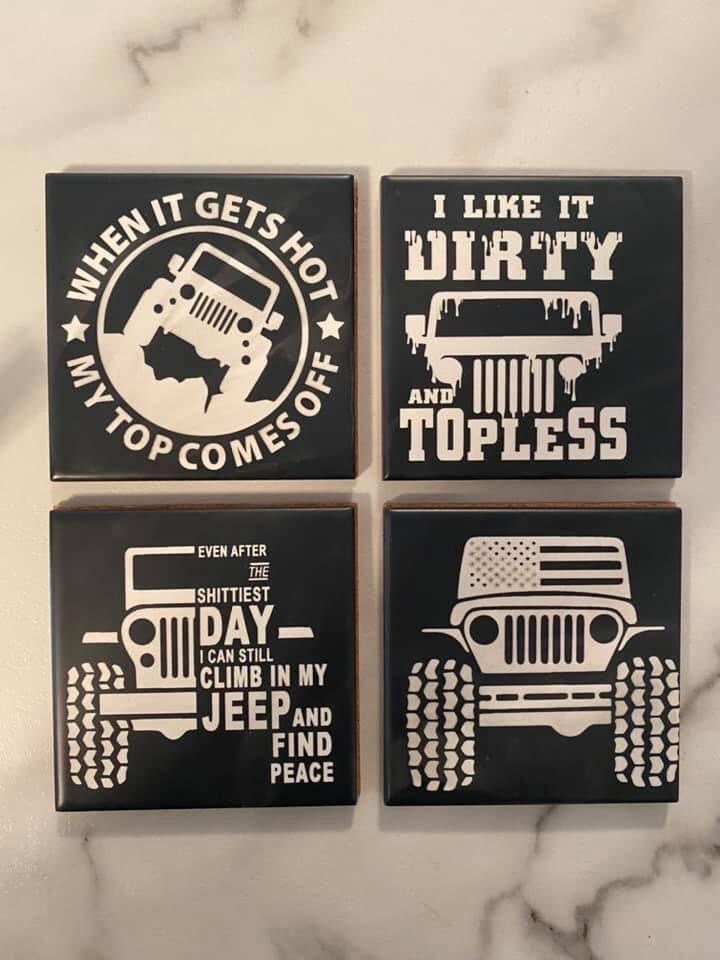 Wrangler Car Coasters - Jeep Accessories – Miracle Prints