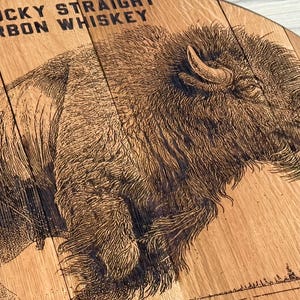 Buffalo Trace whiskey bourbon barrel head