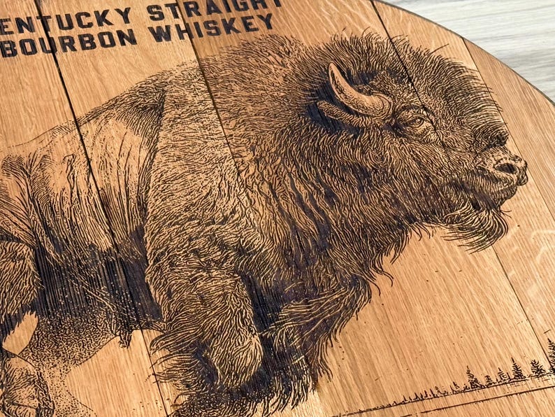 Buffalo Trace whiskey bourbon barrel head